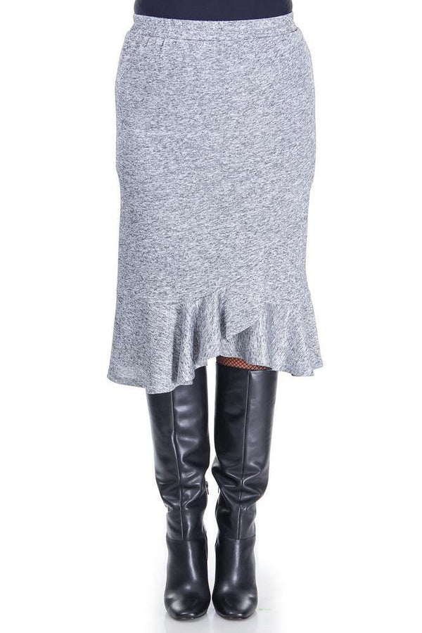 Fusta jerse gri  Liza Panait Liza Panait Online Boutique